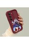 Redmi 15 5g Compatible Case Camera Protector Claret Red Silicone Couple Phone Case Cat Pattern - 3