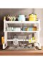 Dish Rack Organizer Stainless Steel with Doors Over Sink Dish Drying Rack Storage Rack - 3