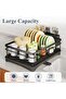 MostNow Dish Drying Rack, Stainless Steel Dish Rack for Kitchen Counter, Large-Capacity Dish Drainer with Cutlery Holder, Kitchen Organizer for Dishes, Spoons and Forks - 5