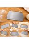 Oval Wooden Handle Stainless Steel Dough Cutter Spatula Pizza Dough Scraper with Measuring Ruler - 2