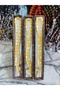 Capsule Cut Veined Yellow 3-Piece Powdered Amber Prayer Beads - 2