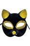 Black Color Gold Glitter Cat Mask