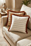 Hazel 2-Piece Fringed Throw Pillow Cover - 2