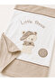 Baby Boy Teddy Bear Embroidered 4-Piece Blanket Romper Set (Romper + Blanket + Beanie + Booties) - 3