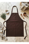 Bitter Brown Kitchen Apron with 2 Pockets, Water and Stain Repellent Barista Workshop Apron Unisex