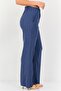 Women Regular Fit Textured Palazzo Pants, Navy Blue - 4