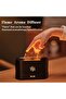 جهاز نشر العطور ومرطب الهواء DQ701 مع تأثير اللهب، ناشر زيوت عطرية يعمل بـUSB، إضاءة اللهب قابلة للتعديل، إيقاف تلقائي، متوفر باللونين الأبيض والأسود - 3