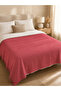 Dusty Rose Waffle Pike 180X220 cm Double Bed and Sofa Cover with Tassels - 2