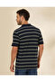 Men Black Striped Polo Shirt - 3
