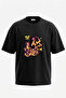 Doja Cat_3 Design Printed Oversize Black T-Shirt