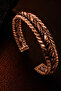 Women's Copper Bracelet Triple Twist Weave Model Handcrafted Adjustable Copper Bracelet - 3
