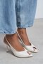 Betty Beige Matte Open Toe Women's Heeled Shoes - 7
