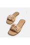 Large Size Seashell and Tassel Detailed Straw Women's Slippers 41-42-43-44 - 6