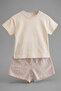 Children's 100% Cotton Shorts and Interlock T-Shirt Two-Piece Summer Set - 2