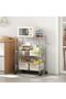 Heavy Duty 3-Tier Kitchen Cart - Chromed Steel, Load Capacity Up to 600kg - Adjustable Shelves, Ergonomic Handle and Basket - Wheels with Brakes - Suitable for Kitchen, Office, Bathroom - 6