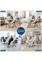 Extra-Large Comfort, Foldable Living Room Armchair With footstool, Easy-to-clean Synthetic Upholstery, Sturdy Metal Frame, Ideal for the Living Room, Bedroom or Relaxation Area, Beige - 5