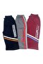 Children's Boys Combed Cotton Capri Sweatpants with Stripes Set of 3 - 2