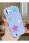 Realme C20 Compatible Case Camera Protector Blue Silicone Couple Phone Case Star Pattern