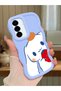 Samsung Galaxy A36 5g Compatible Case Camera Protector Blue Silicone Couple Phone Case Stripe Pattern