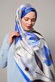 Saks Solid Floral Patterned Voile Silk Shawl