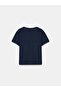 32847 Lyocell Blended V-Neck T-Shirt-Dark Blue - 6