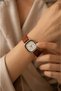 Rosso Vintage Square Dial Women's Wristwatch – Tan Leather Band, Gold Color Case, Minimal Elegance, Quartz Movement Women's Watch - 7