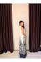 Women's Pleated Detailed Chiffon Dress - 5
