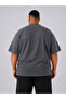 Large Size Men's Oversize Spider Printed Crew Neck T-Shirt - 3