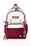 Burgundy Unisex School Backpack with Accessories Primary School - Middle School - High School - 3