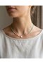 Crystal Bead Women's Necklace Gold Dorika Bead Detailed Turquoise Pearl Jewelry