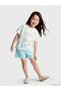 Lcw Kids Ecru Glittery Floral Girls' Shorts Set