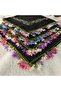 Handmade Needlework Writing, Scarf, Yemeni, Mevlit Cover, Head Cover, 4 Sides Embroidered, 100% Cotton, 100*100cm - 8