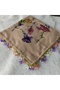 Handmade Needlework Writing, Scarf, Yemeni, Mevlit Cover, Head Cover, 4 Sides Embroidered, 100% Cotton, 100*100cm - 2