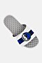 Men Dallas Mavericks Distressed Slip On Slides, White - 4