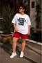 Plus Size Women Men Oversize Shorts Set Good Things Take Time Printed Cotton 2-Piece Summer Casual Unisex Tracksuit XL 2XL 3XL 4XL 5XL 6XL 7XL 8XL - 2