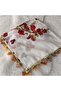 Handmade Needlework Writing, Scarf, Yemeni, Mevlit Cover, Head Cover, 4 Sides Embroidered, 100% Cotton, 100*100cm - 6
