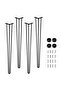 Industrial Metal Table Legs 40inches Height, Modern Design, Matt Black, Load 1000 kg, Rubber Feet, Perfect for Dining Table, Desk, Coffee Table, DIY – Set of 4