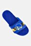 Men Golden State Warriors Distressed Logo Slip On Slides, Blue - 4