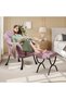 Ergonomic and Comfortable Lounge Chair with Folding Ottoman - Armrests and Side Pocket - Upholstered in Washable Velvet - Perfect for Living Room, Bedroom or Small Apartment - For - 5