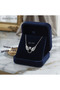 Vip Shiny Stone Single Stone Angel Wing Titanium Steel Necklace - 4