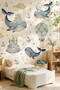 Fairy Tale Whale Wall Sticker Set 99 Pieces |   Self-Adhesive Wall Sticker for Children & Baby's Room - 4