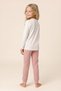 Girls Cotton Crew Neck Home and Heart Printed Long Sleeve Pajama Set 9282 Pink - 3