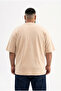 Men's Plus Size Basic T-Shirt Beige - 3