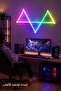 6 قطع من لوحات الإضاءة الجدارية البلاستيكية بتقنية البلوتوث وإضاءة LED RGB تعمل بالطاقة عبر USB مع تحكم باللمس لمكتب الألعاب