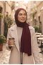 Combed Cotton Viscose Shawl Non-Slip Tok Duruş Hijab Daily Burgundy - 2