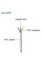 3-Core Electrical Cable, White PVC Insulated Power Wire, Flexible Copper Conductor (90 Meters, 1MM) - 2