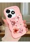 Tecno Spark 20 Compatible Case Camera Protector Pink Silicone Couple Phone Case Floral Pattern
