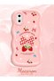 iPhone X Compatible Case Camera Protector Pink Silicone Couple Phone Case Strawberry Pattern - 2