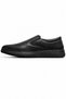 Men's Black Leather Casual Shoes Laceless Comfort Flexible Sole Casual Classic Model - 3