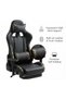 Gaming Chair Computer Chair, Flannelette Fabric Game Chair with Head Pillow and Waist Pillow, Ergonomic Computer Chair with Footrest - 7